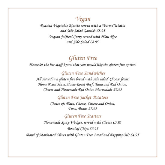 Golden Fleece York Food Menu
