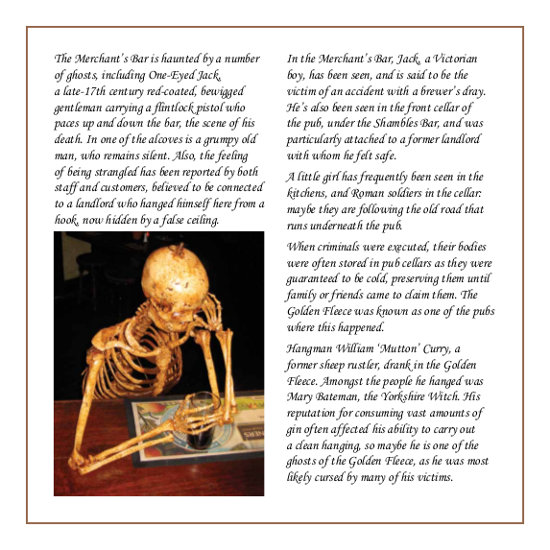 Golden Fleece York Food Menu